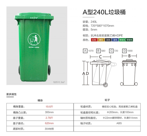 綦江240升廚余垃圾桶